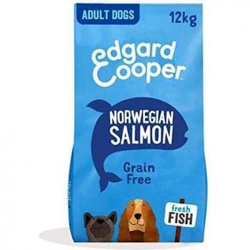 Edgard & Cooper Pienso Perros Adultos Comida Seca Natural Sin Cereales Hipoalergenico 12kg Salmon Fresco, Fácil de digerir, Alimentación Sana Sabrosa y equilibrada, Proteína
