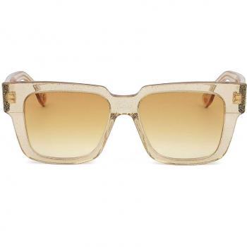 Agent Provocateur Debie Roller Girl Resin Glitter Women's Sunglasses Yellow Size 52