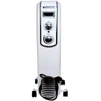 Radiador de aceite Thomson THBDH09VB 2000W, 9 elementos, color blanco