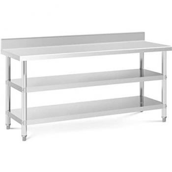Mesa de acero inoxidable ECO 180 x 60 cm 226 kg estante intermedio Royal Catering