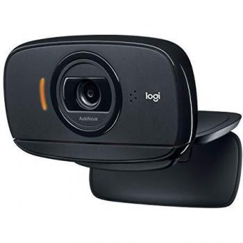Logitech C525 Portable HD Webcam con enfoque automático rápido y diseño giratorio de 360 grados - Negro