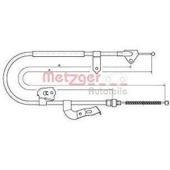 Cable de Freno de Mano Metzger 10.4511 - COFLE Seilzug, Feststellbremse