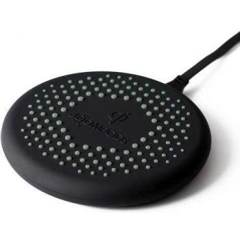 Boompods Eclipse Cargador INALÁMBRICO Qi Gris 15W Carga RÁPIDA