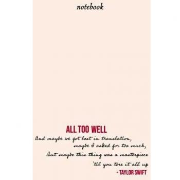 Taylor Swift Red notebook / journal All Too Well Red Taylor's Version lyrics: in the book. evermore, folklore, lover, reputation, 1989, red, speak now, fearless gift for a swiftie fan lyrics