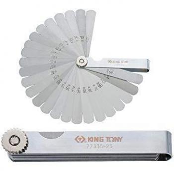Calibrador de Espesor Métrico 25 Piezas 0,04-1,00 mm 13x85 mm - King Tony