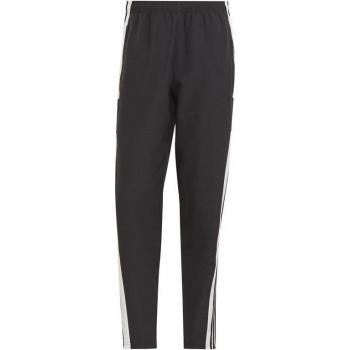 Pantalones de fútbol Adidas Squadra 21 Pre hombre, material ligero, tecnología Climalite para la gestión de la humedad, diseño clásico con puños en los tobillos, bolsillos laterales con cremallera, ajuste regular fit