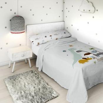 Juego de Sábanas 100% Algodón Dinos para Cama 105
