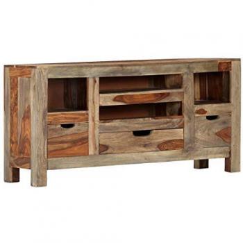 Grey Sheesham Wood Sideboard 100x30x50 cm