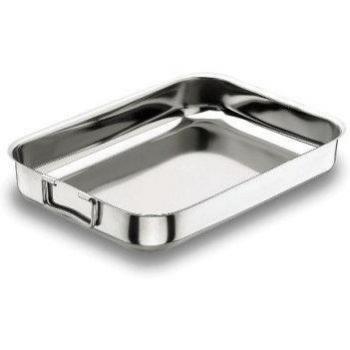 Lacor 61535 - Rustidera con asa Abatible, acero inoxidable 18% Cr, 35 x 26 x 5.3 cm