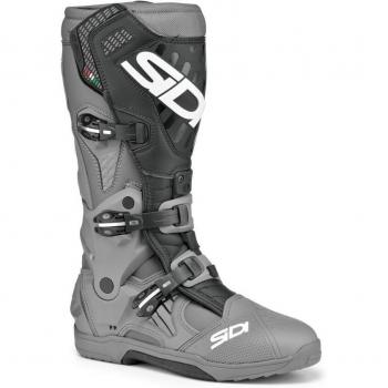 Botas de motocross Sidi Crossair Gris-Negro, características: diseño ergonómico, material exterior de microfibra y poliéster, protección en tobillos y espinillas, suela antideslizante, cierre con heb
