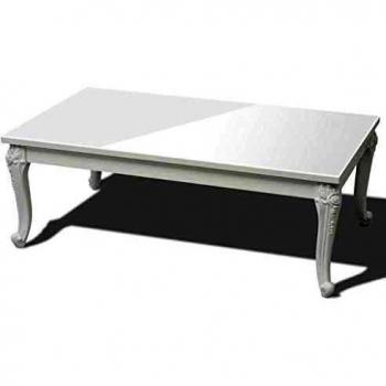 vidaXL Mesa de centro 120x70x42 cm blanco brillante