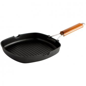 Quid Basic Cast - Asador, mango plegable, 24 x 24 x 4 cm