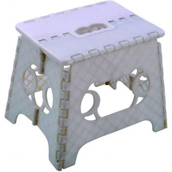 MSV ESCALERILLA Plegable Blanco, Polipropileno, 33x27x26 cm