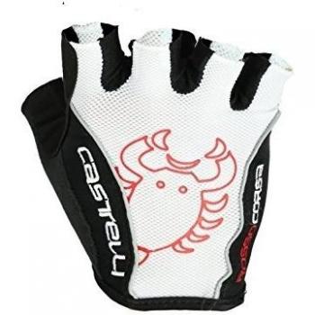 Castelli - Rosso Corsa Classic Glove, color blanco,negro, talla XL