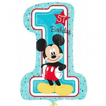 Amscan International – 3434301 Mickey Mouse 1st cumpleaños ramo de globos de forma Super