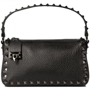 Valentino Garavani Women's Rockstud Crossbody Bag in Black, Studded Shoulder Bag, ONE SIZE