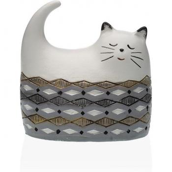 Figura Decorativa Gato Blanco Versa 13,5 cm