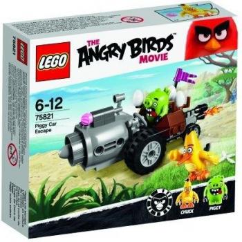 LEGO Angry Birds Fuga en el Coche de los Cerdos 75821 - Set de Construcción Interactivo con Personajes y Accesorios