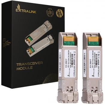 Módulo SFP+ 10G LC Dúplex Monomodo 1310nm 2KM Paquete de 2 Compatible con Cisco, Ubiquiti UniFi, Netgear, MikroTik y TP-LINK