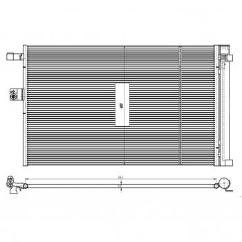 Condensador de aire acondicionado EASY FIT NRF 350462 con secador, junta anular de 19,6 mm y 17 mm, modelo 644