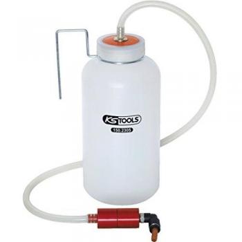 Equipo de purga y llenado de frenos KS Tools 150.2305 con botella recolectora, fácil uso para una persona