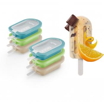Lékué Set de 6 Moldes para Helados Polo Mini Mediterráneo 3400221SURU150