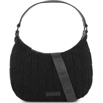 Lois Bolso de Hombro para Mujer con Bandolera Adicional, Modelo 316656, Color Negro, Mediano, Tipo Shopper/Tote, Material Poliéster/Polipiel