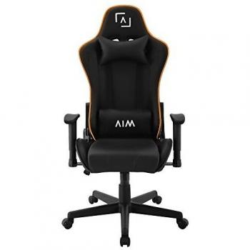 AIM silla gaming profesional, iluminación DNA RGB, reclinable 180º