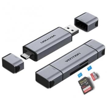 Vention CLKB0 Lector de Tarjetas Externo USB 3.0 y USB Tipo-C