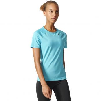 adidas D2M TEE Solid Camiseta de Manga Corta, Mujer, Azul