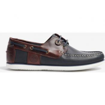 Barbour Men's Wake Boating Shoe Navy/Brown - Size UK 8