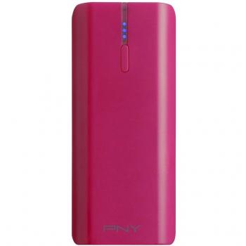 PNY PowerPack T5200 - Batería externa portátil para smartphone, recargable, 5200 mAh, color rosa