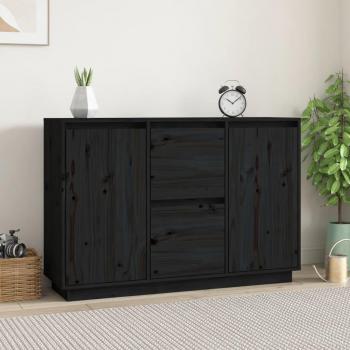 Aparador de madera maciza de pino 111x34x75 cm, mueble de almacenaje de salón, armarios con puertas, cajón de madera, buffet para salón moderno, armario auxiliar, armario de almacenamiento en