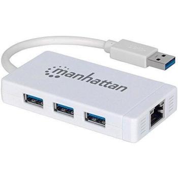 MANHATTAN 507578 HUB DE INTERFAZ USB 3.2 GEN 1 (3.1 GEN 1) TYPE-A 5000 MBIT/S BLANCO