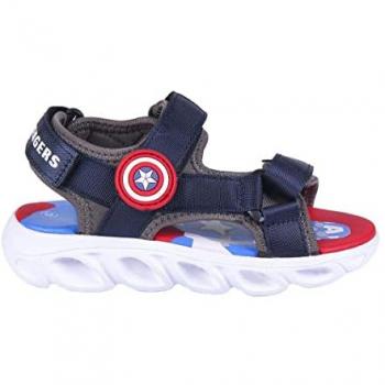 Sandalias Infantiles Técnicas Avengers Capitán América Azul - Confort y Seguridad para Niños Talla 32