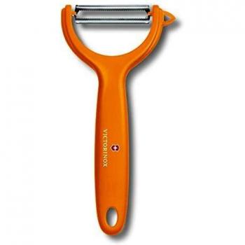 Victorinox Pelador de tomate y kiwi, con filo dentado y doble filo, inoxidable, color naranja