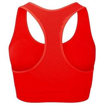 Dare2b Don't Sweat It-Sujetador Deportivo con Sujeción De Impacto Medio, Tejido De Secado Rápido, Relleno Extraíble Base Layer, Mujer, Fiery Coral, M