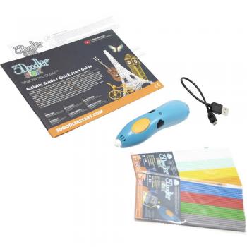 3Doodler Start Plus 3D Printing Pen for Kids - Turquoise and Yellow, 0.77 mm