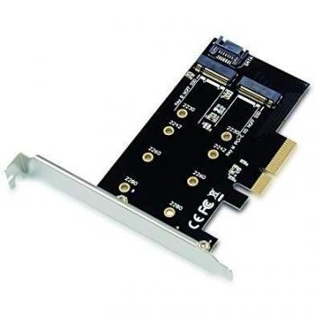 Conceptronic EMRICK04B - Adaptador de Tarjeta PCI Express 2 en 1 M.2 SSD PCIe