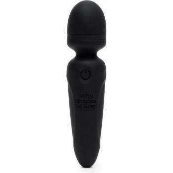 Fifty Shades of Grey Sensation Rechargeable Mini Wand Vibrator - Black, Chargeable, Compact Size, Multi-speed Settings, Ergonomic Design, Waterproof
