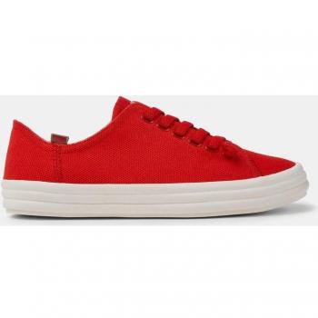 Zapatillas de lona rojas para mujer con cordones