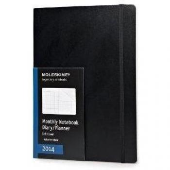 Moleskine 2014 40162 - Cuaderno Mensual, Tamaño XL, 12 Meses 40162-2014 Moleskine Extra Large Monthly Notebook 12 Month