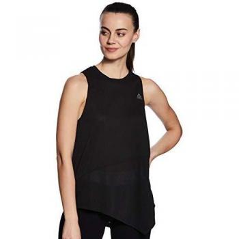 Reebok Wor Sup Detail Tank Camiseta De Tirantes, Mujer, Negro, S