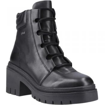Winona Black Leather Women's Ankle Boots