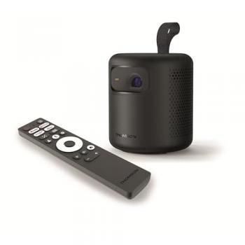 Proyector LED DLP Thomson Vega PG35B Full HD 1080p 350 Lúmenes Google TV Batería Bluetooth HDR10 Dolby Audio Negro