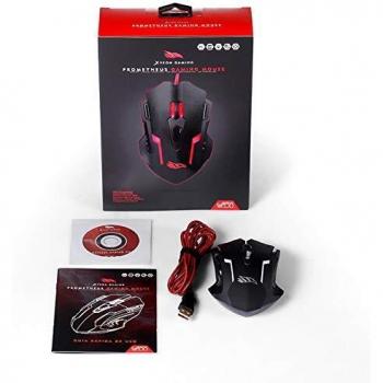 Sveon SGM240 - Ratón Gaming Ambidextro Óptico con USB tipo A, 4000 DPI, Negro