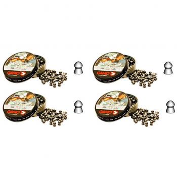Outletdelocio. 4 latas de 250 perdigones Gamo Pro-Magnum de Copa-Punta 4,5mm.
