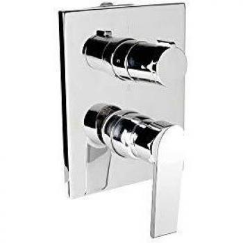 Clever 60748 Grifo de Ducha Monomando para Empotrar 3-4 Via Econature, Cromado