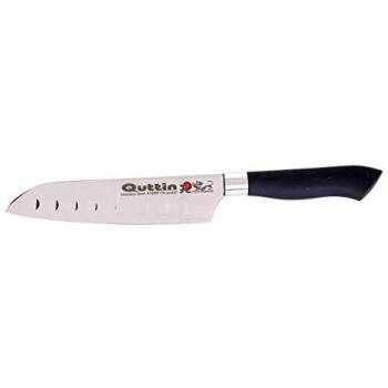 Quttin Cuchillo Santoku, Acero Inoxidable, Negro, 17 x 4 cm
