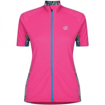 Dare 2b Jersey - Camiseta de Ciclismo Ligera para Mujer, Mujer, Color Cybrpk/Aruba, tamaño S